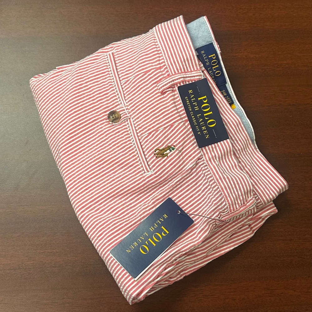 Polo Ralph Lauren‎ Stretch Classic Fit 9" Shorts Mens Sz 54B Seersucker NWT $110